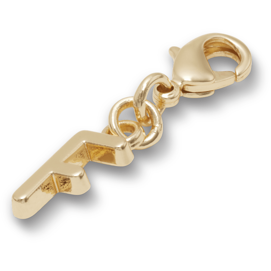 Gold Letter F Charm Jibbitz™ charms | Crocs Women / Men / Kids