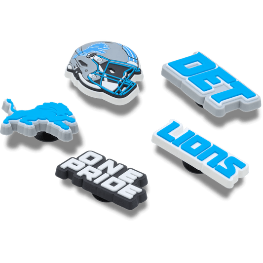 NFL Detroit Lions 5 Pack Jibbitz Shoe Charm | Crocs Women / Men