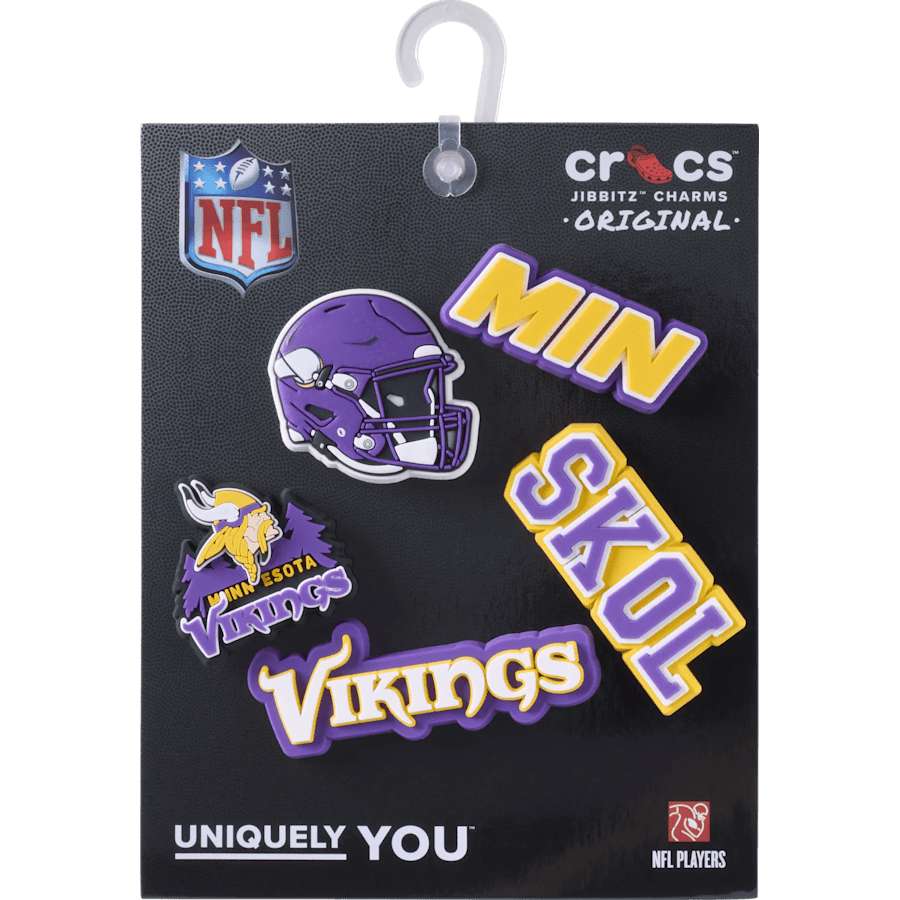 NFL Minnesota Vikings 5 Pack Jibbitz Shoe Charm | Crocs Women / Men