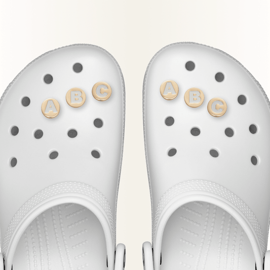 Gold Letter A-Z Jibbitz Shoe Charm | Crocs Women / Men