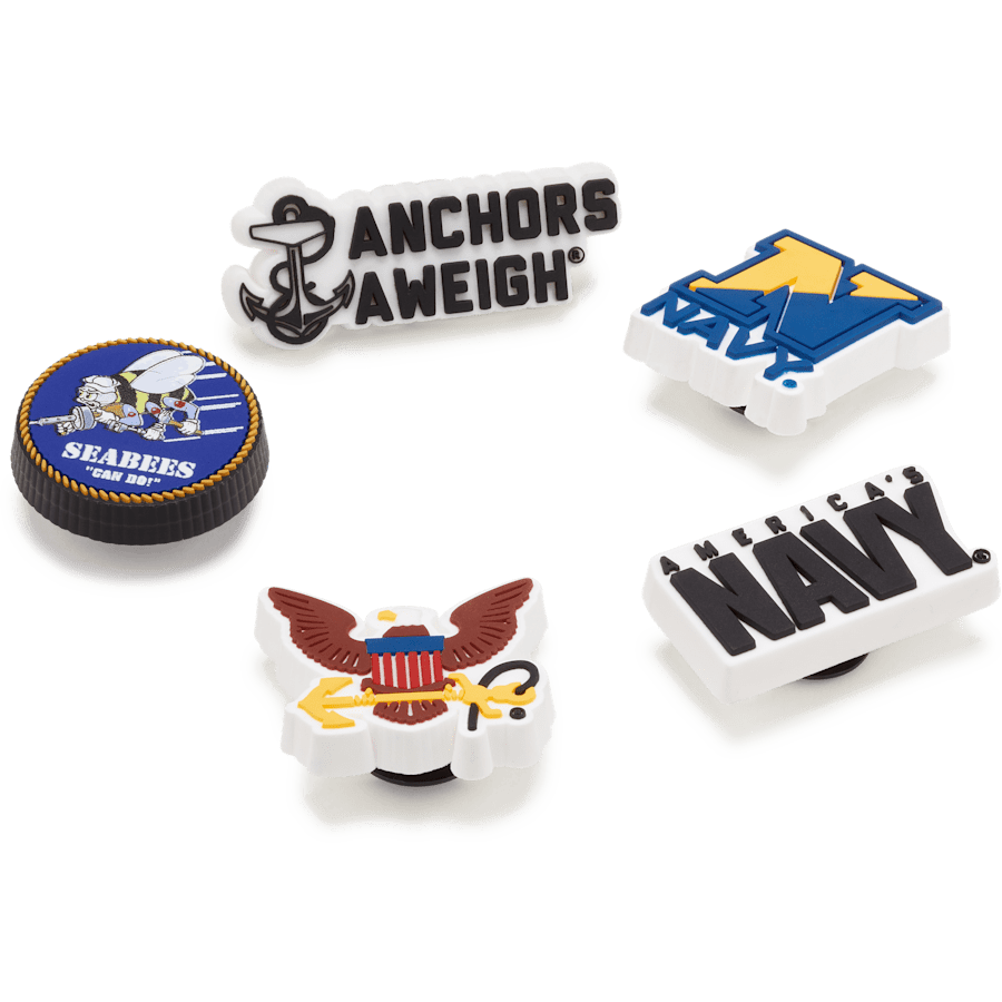 Armed Forces US Navy 5Pck Jibbitz Shoe Charm | Crocs Women / Men / Kids
