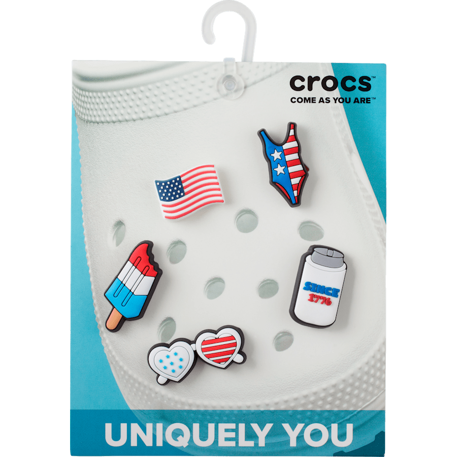 USA 5 Pack Jibbitz Shoe Charm | Crocs Women / Men