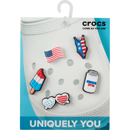 USA 5 Pack Jibbitz Shoe Charm | Crocs Women / Men