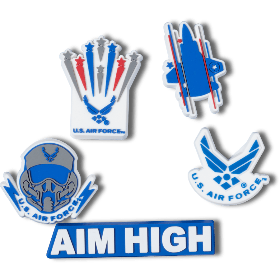 Armed Forces US Air Force 5Pck Jibbitz Shoe Charm | Crocs Women / Men / Kids