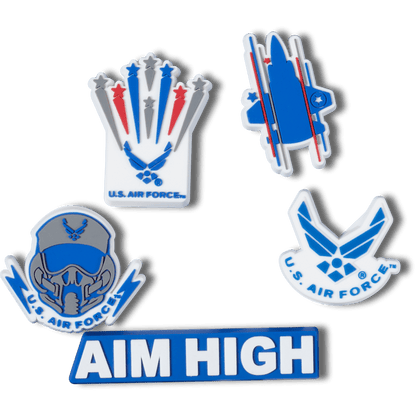 Armed Forces US Air Force 5Pck Jibbitz Shoe Charm | Crocs Women / Men / Kids