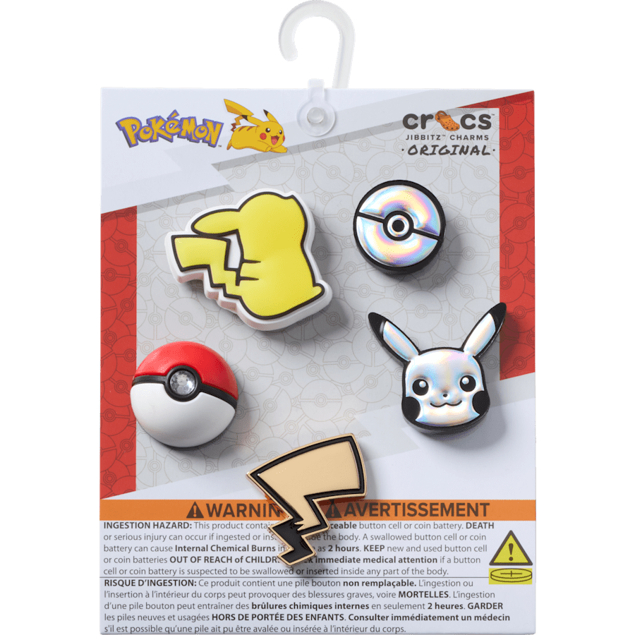 Elevated Pokemon 5 Pack Jibbitz Shoe Charm | Crocs Women / Men / Kids