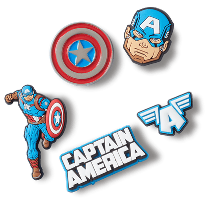 Captain America 5 Pack Jibbitz™ charms | Crocs Women / Men / Kids
