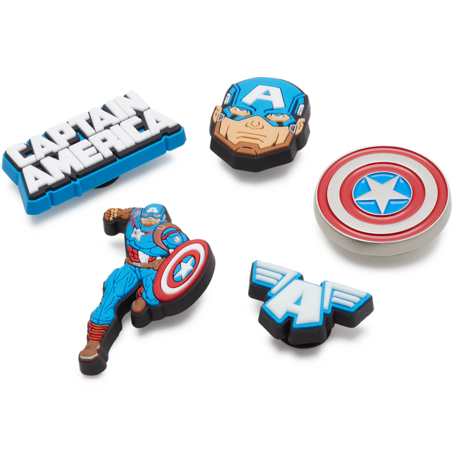 Captain America 5 Pack Jibbitz™ charms | Crocs Women / Men / Kids