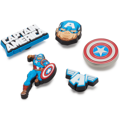 Captain America 5 Pack Jibbitz™ charms | Crocs Women / Men / Kids