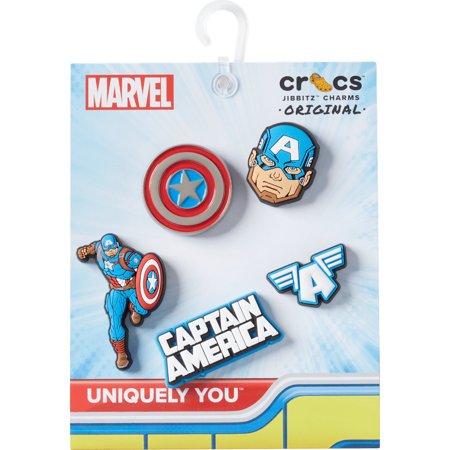 Captain America 5 Pack Jibbitz™ charms | Crocs Women / Men / Kids