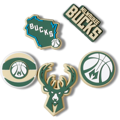 NBA Milwaukee Bucks 5 Pack Jibbitz™ charms | Crocs Women / Men