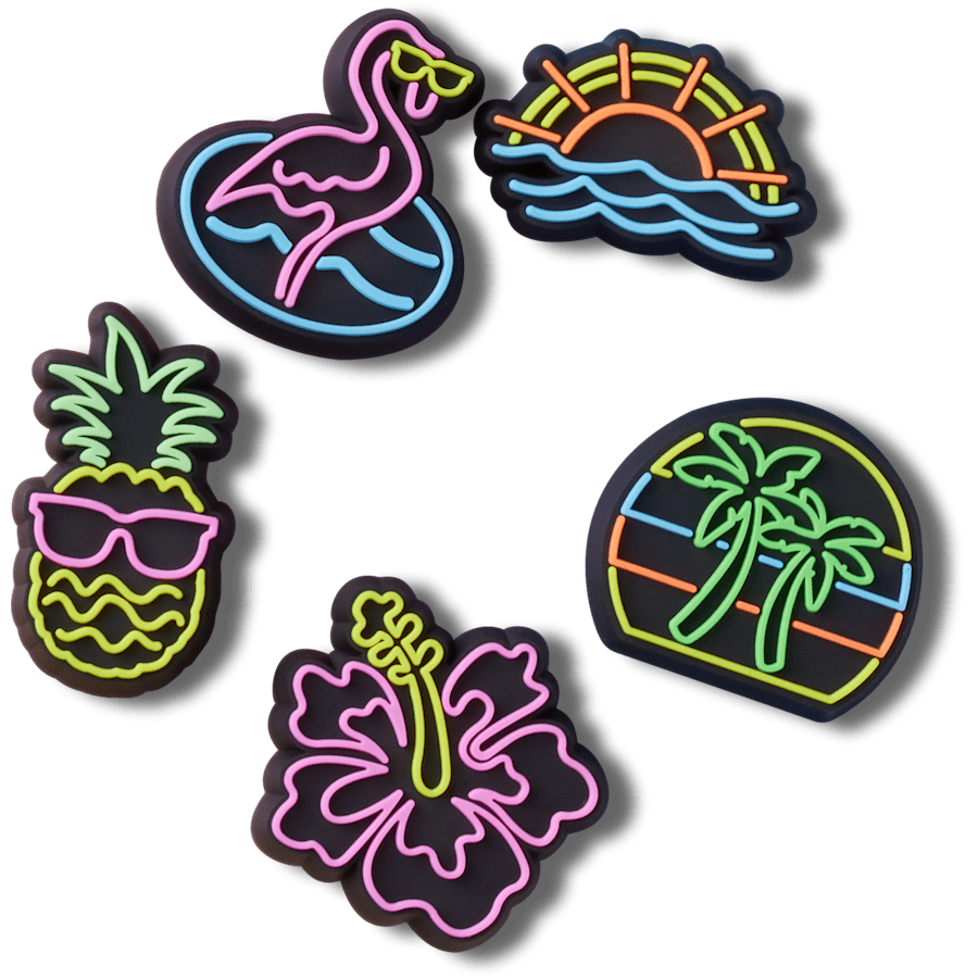 Lights Up Neon 5 Pack Jibbitz™ charms | Crocs Women / Men