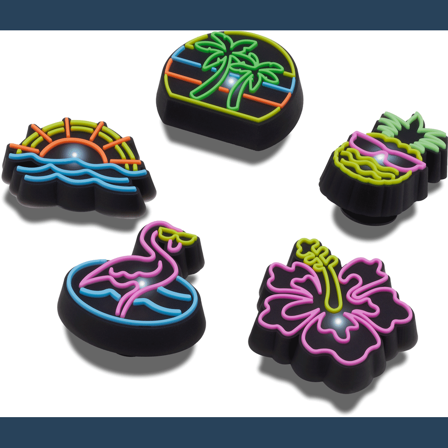 Lights Up Neon 5 Pack Jibbitz™ charms | Crocs Women / Men