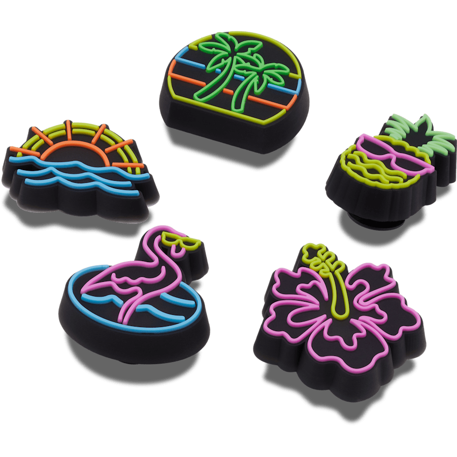 Lights Up Neon 5 Pack Jibbitz™ charms | Crocs Women / Men