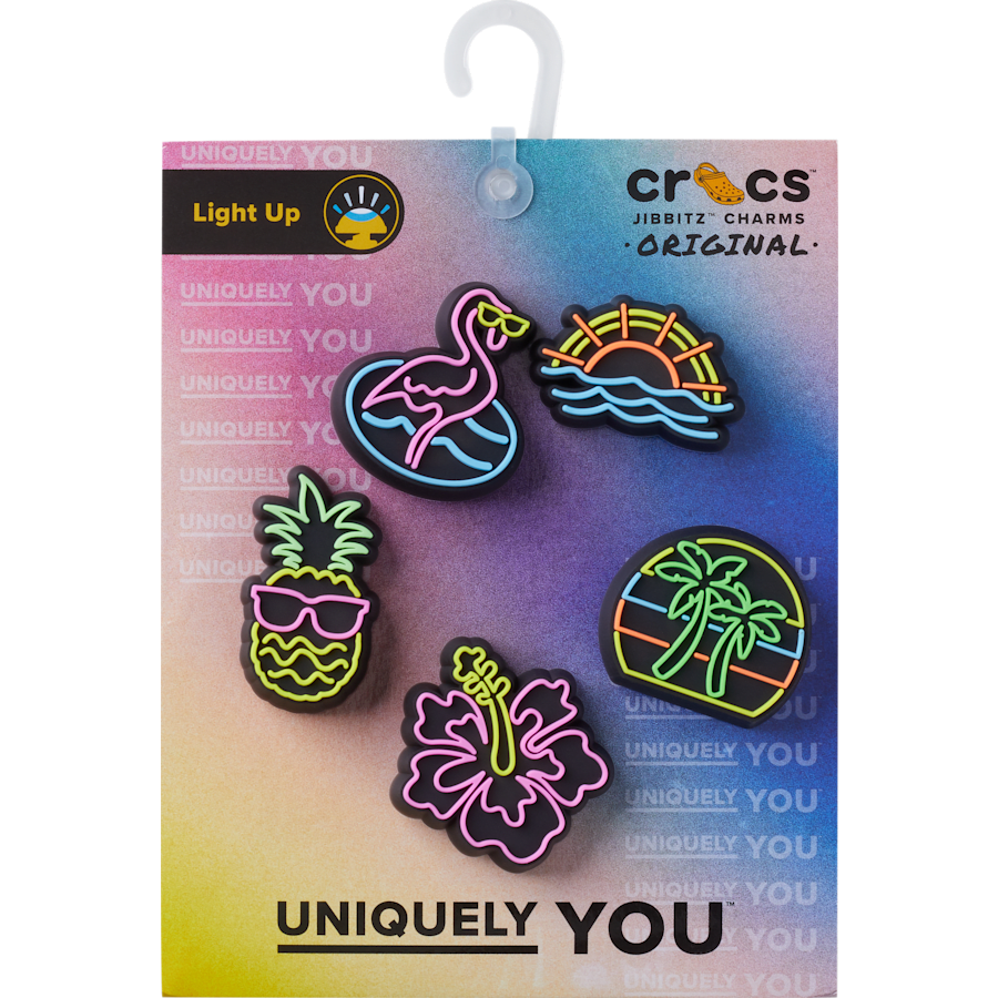 Lights Up Neon 5 Pack Jibbitz™ charms | Crocs Women / Men