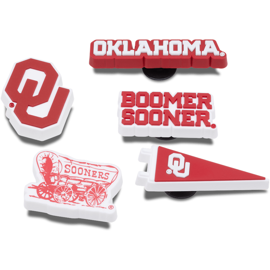Univ of Oklahoma 5 Pack Jibbitz™ charms | Crocs Women / Men / Kids