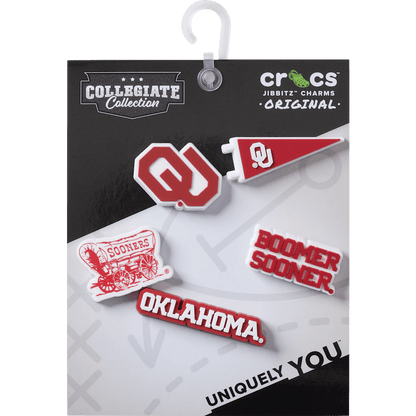 Univ of Oklahoma 5 Pack Jibbitz™ charms | Crocs Women / Men / Kids