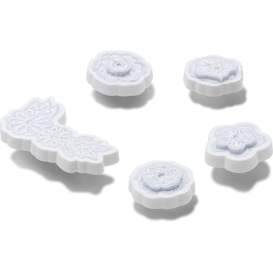 White Elegant Floral 5 Pack Jibbitz™ charms | Crocs Women / Men