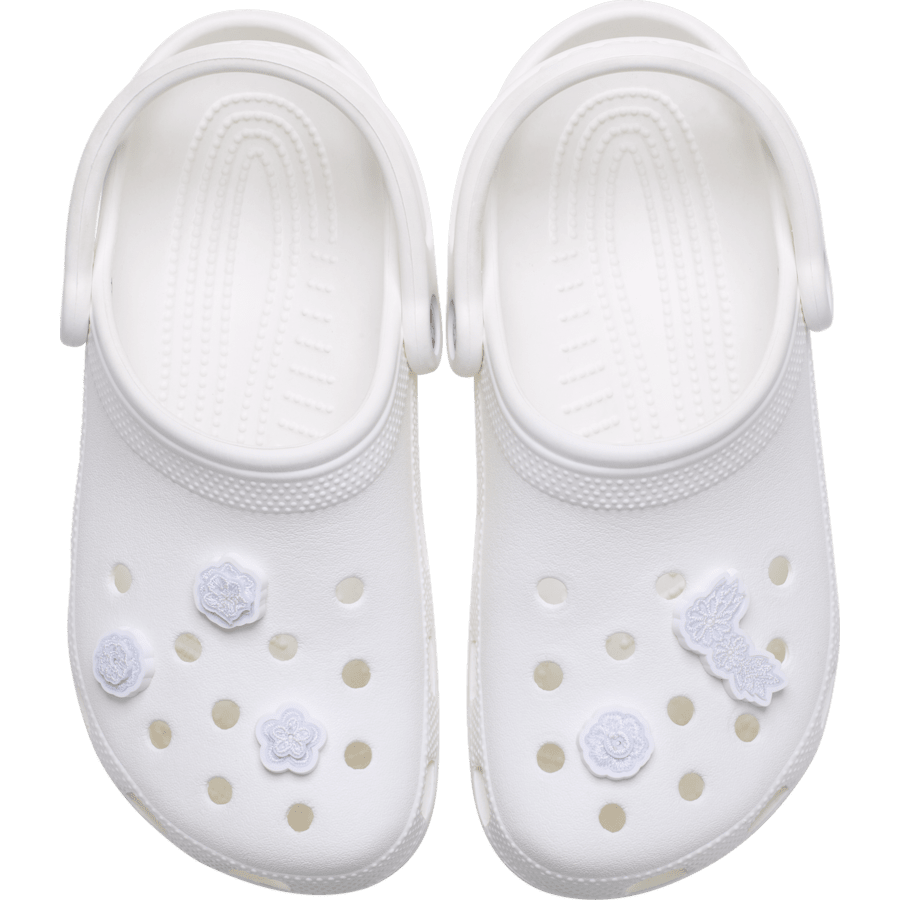 White Elegant Floral 5 Pack Jibbitz™ charms | Crocs Women / Men