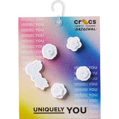White Elegant Floral 5 Pack Jibbitz™ charms | Crocs Women / Men