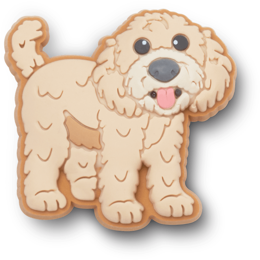 b'Golden Doodle Puppy Jibbitz Shoe Charm | Crocs' Women / Men