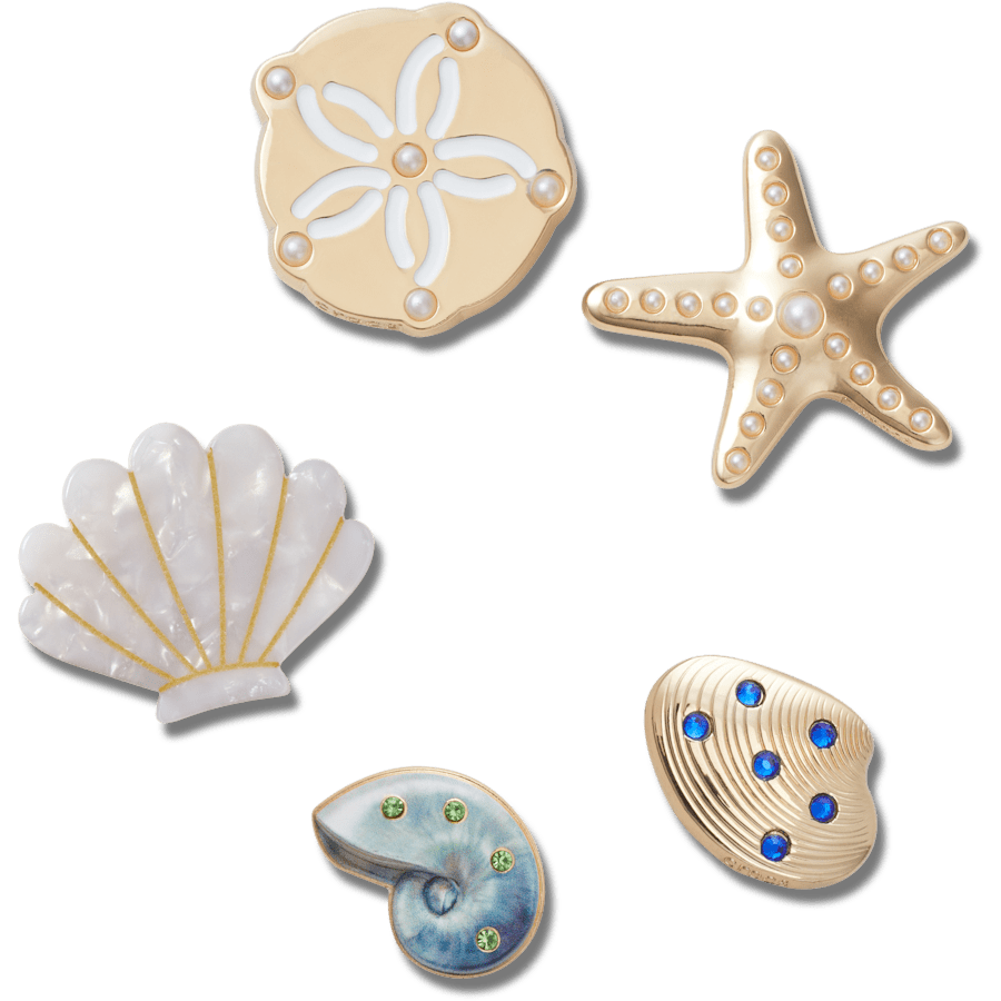 Gold Seashell 5 Pack Jibbitz™ charms | Crocs Women / Men