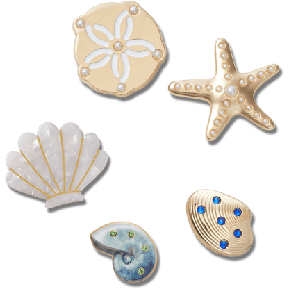 Gold Seashell 5 Pack Jibbitz™ charms | Crocs Women / Men