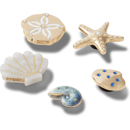 Gold Seashell 5 Pack Jibbitz™ charms | Crocs Women / Men