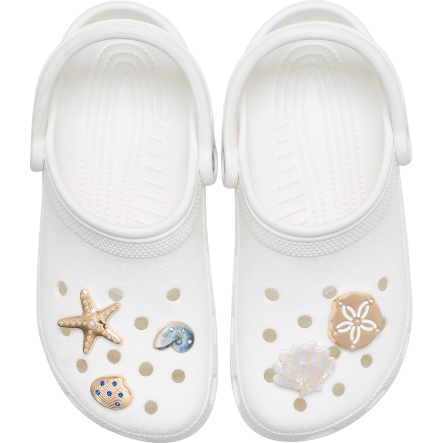 Gold Seashell 5 Pack Jibbitz™ charms | Crocs Women / Men