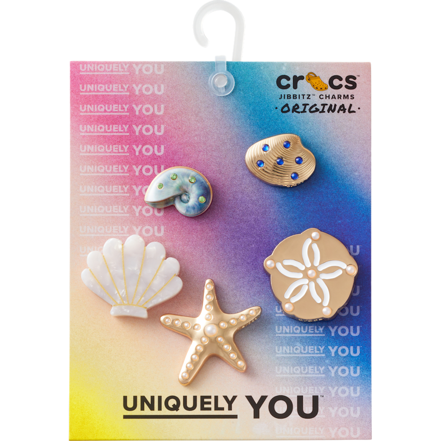 Gold Seashell 5 Pack Jibbitz™ charms | Crocs Women / Men
