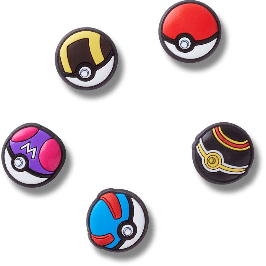 Poke Ball 5 Pack Jibbitz™ charms | Crocs Women / Men / Kids