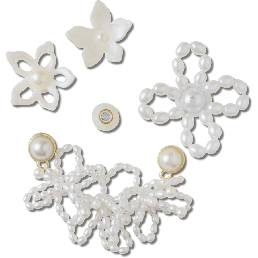 White Pearl Beaded 5 Pack Jibbitz™ charms | Crocs Women / Men