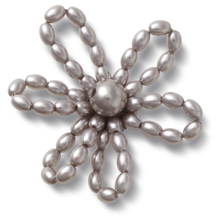 Grey Pearl Beaded Daisy Jibbitz™ charms | Crocs Women / Men
