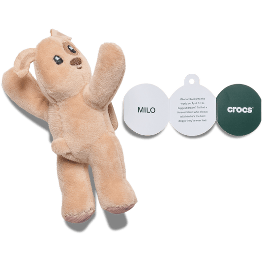 Huggitz Brown Puppy Jibbitz Shoe Charm | Crocs Women / Men / Kids