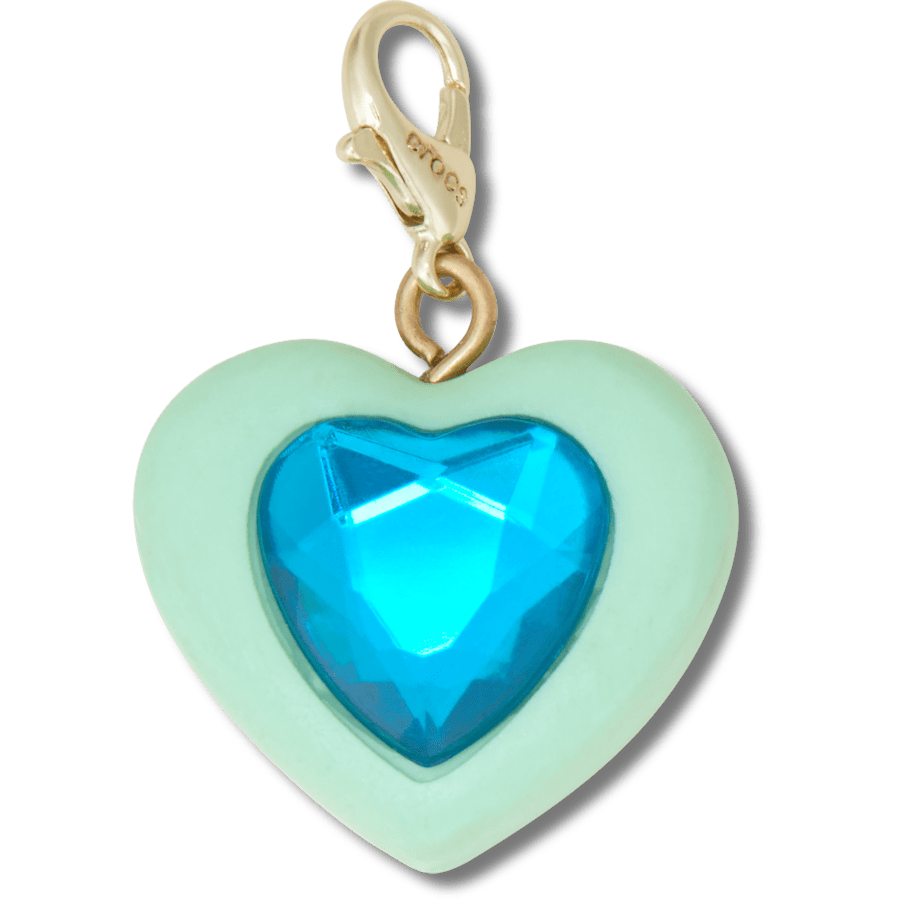 Blue Heart Sim Gem Charm Jibbitz Shoe Charm | Crocs Women / Men / Kids