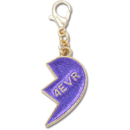 Purple Glitter BFF Charm Right Jibbitz Shoe Charm | Crocs Women / Men / Kids