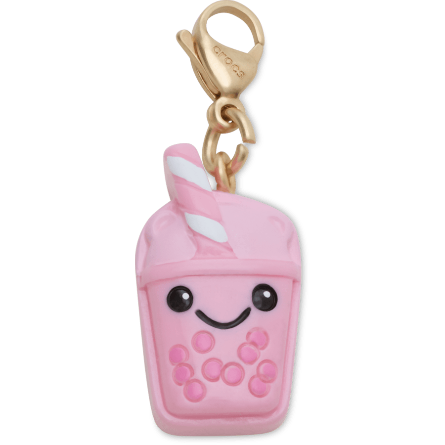 Cute Pink Boba Charm Jibbitz Shoe Charm | Crocs Women / Men / Kids
