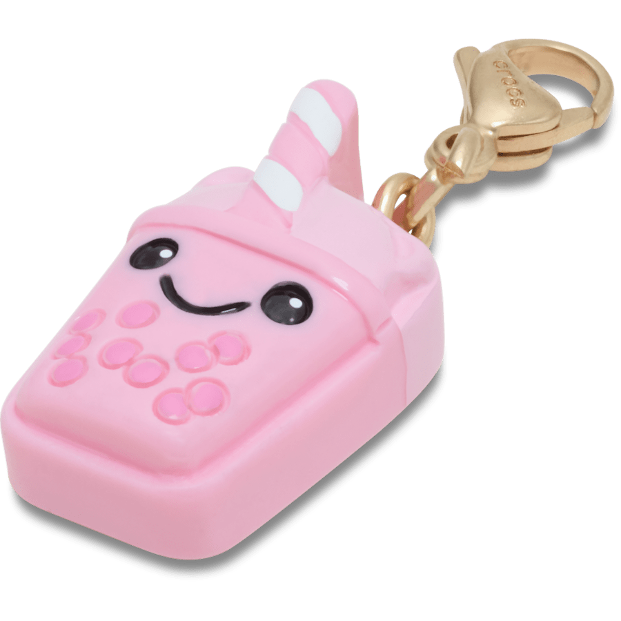 Cute Pink Boba Charm Jibbitz Shoe Charm | Crocs Women / Men / Kids