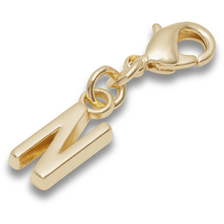 Gold Letter N Charm Jibbitz™ charms | Crocs Women / Men / Kids