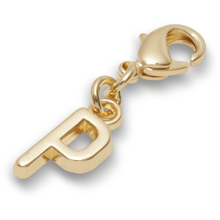 Gold Letter P Charm Jibbitz™ charms | Crocs Women / Men / Kids