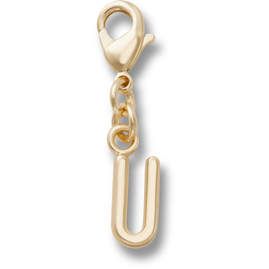 Gold Letter U Charm Jibbitz™ charms | Crocs Women / Men / Kids