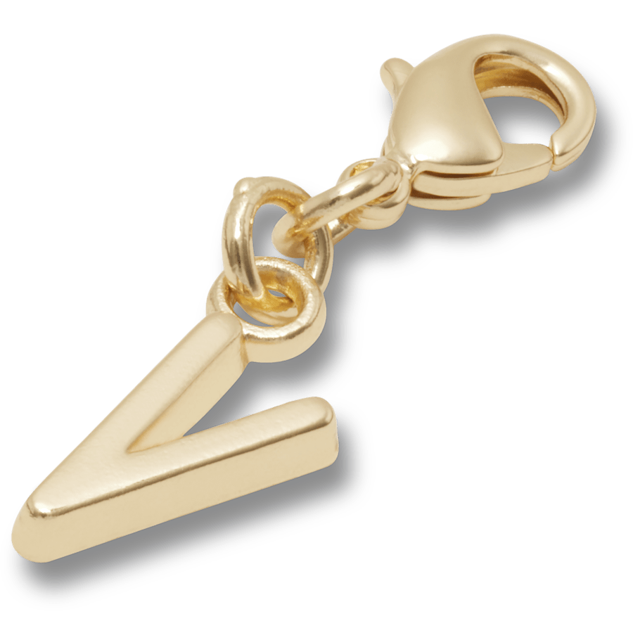 Gold Letter V Charm Jibbitz™ charms | Crocs Women / Men / Kids