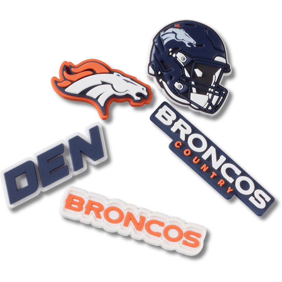 NFL Denver Broncos 5 Pack Jibbitz Shoe Charm | Crocs Women / Men