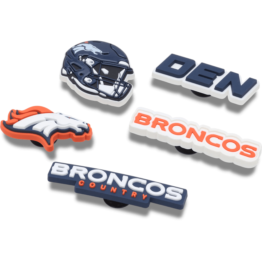 NFL Denver Broncos 5 Pack Jibbitz Shoe Charm | Crocs Women / Men