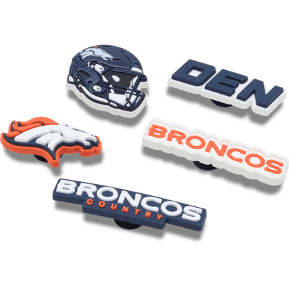 NFL Denver Broncos 5 Pack Jibbitz Shoe Charm | Crocs Women / Men
