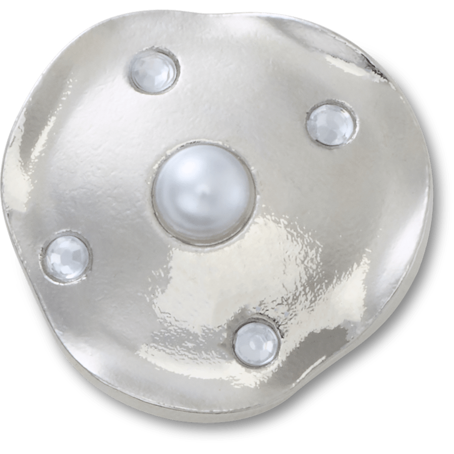 Silver and Pearl Disc Jibbitz™ charms | Crocs Women / Men