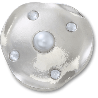 Silver and Pearl Disc Jibbitz™ charms | Crocs Women / Men