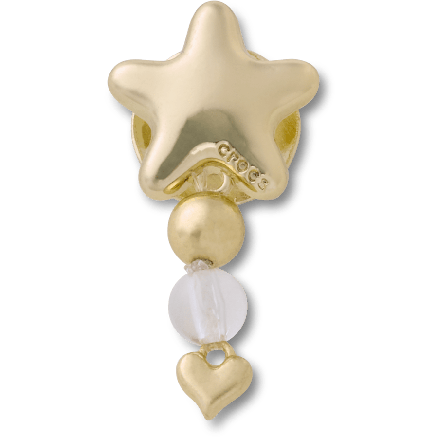 Gold Star with Heart Dangle Jibbitz™ charms | Crocs Women / Men