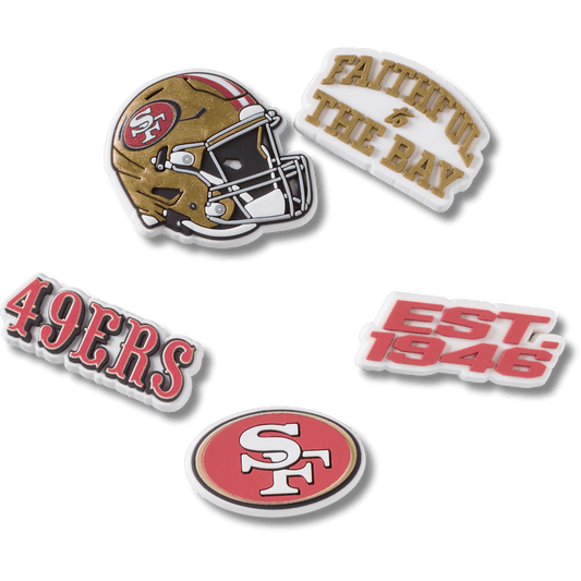NFL San Francisco 49ers 5 Pack Jibbitz Shoe Charm | Crocs Women / Men