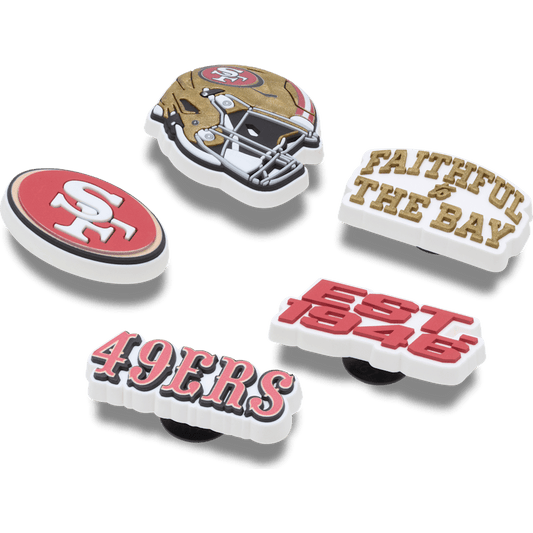 NFL San Francisco 49ers 5 Pack Jibbitz Shoe Charm | Crocs Women / Men